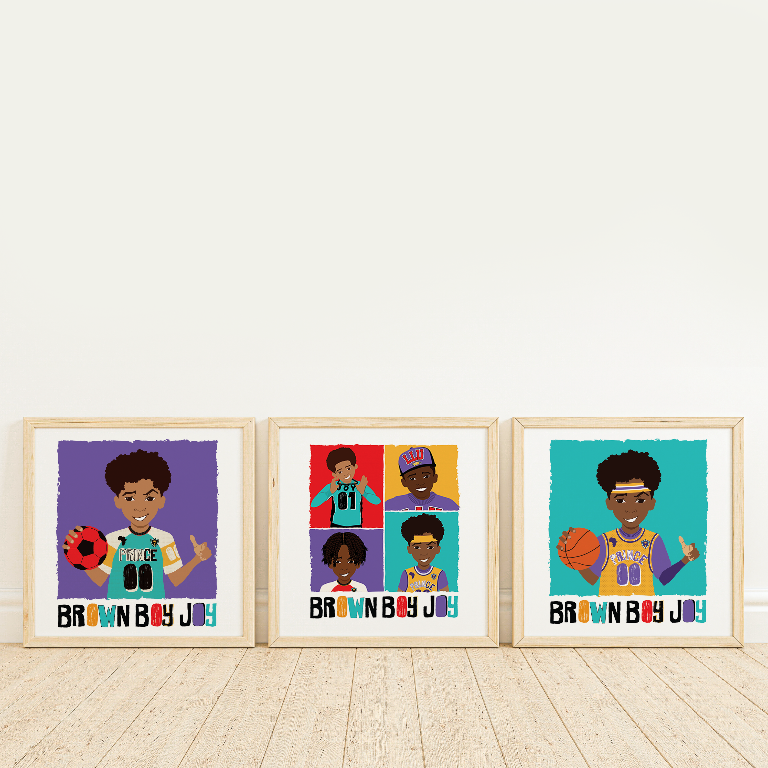 Khaleeq - BROWN BOY JOY BASKETBALL WALL ART | Fefus Designs