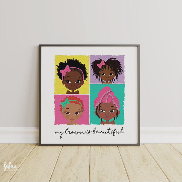 My Brown Is Side Puff Girl v2 | Fefus Designs