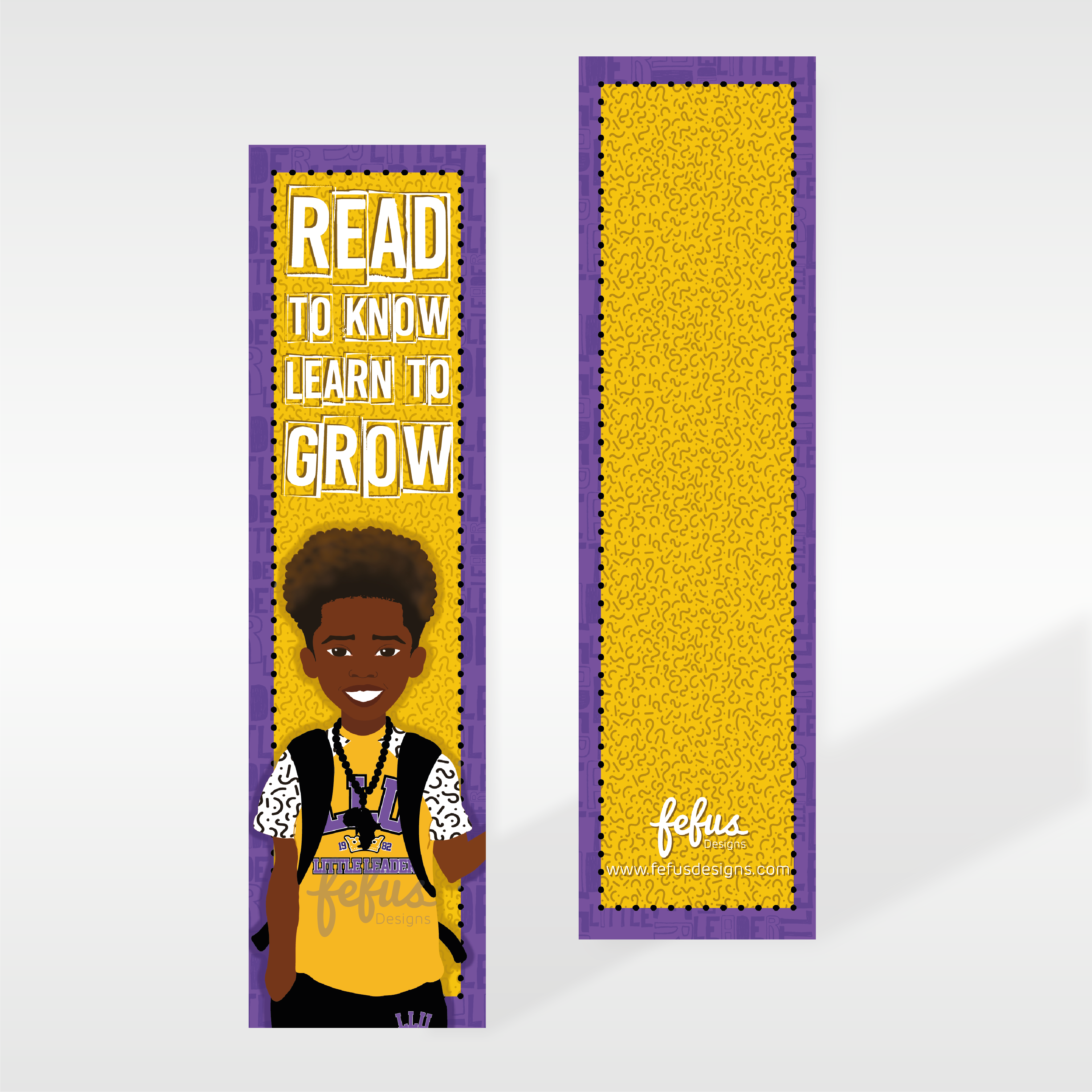 Jamir - Read To Know - Black Boys Bookmarks | Fefus designs