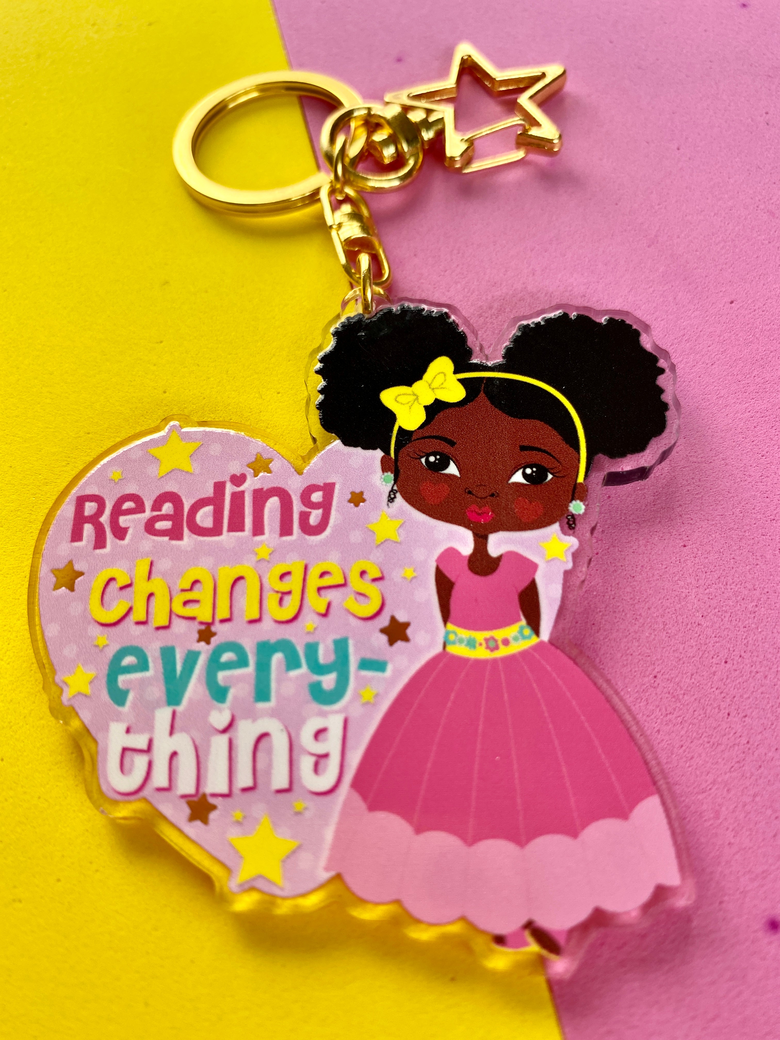 Reading Changes Everything Dk - Keyring/ Bag Charm | Fefus Designs