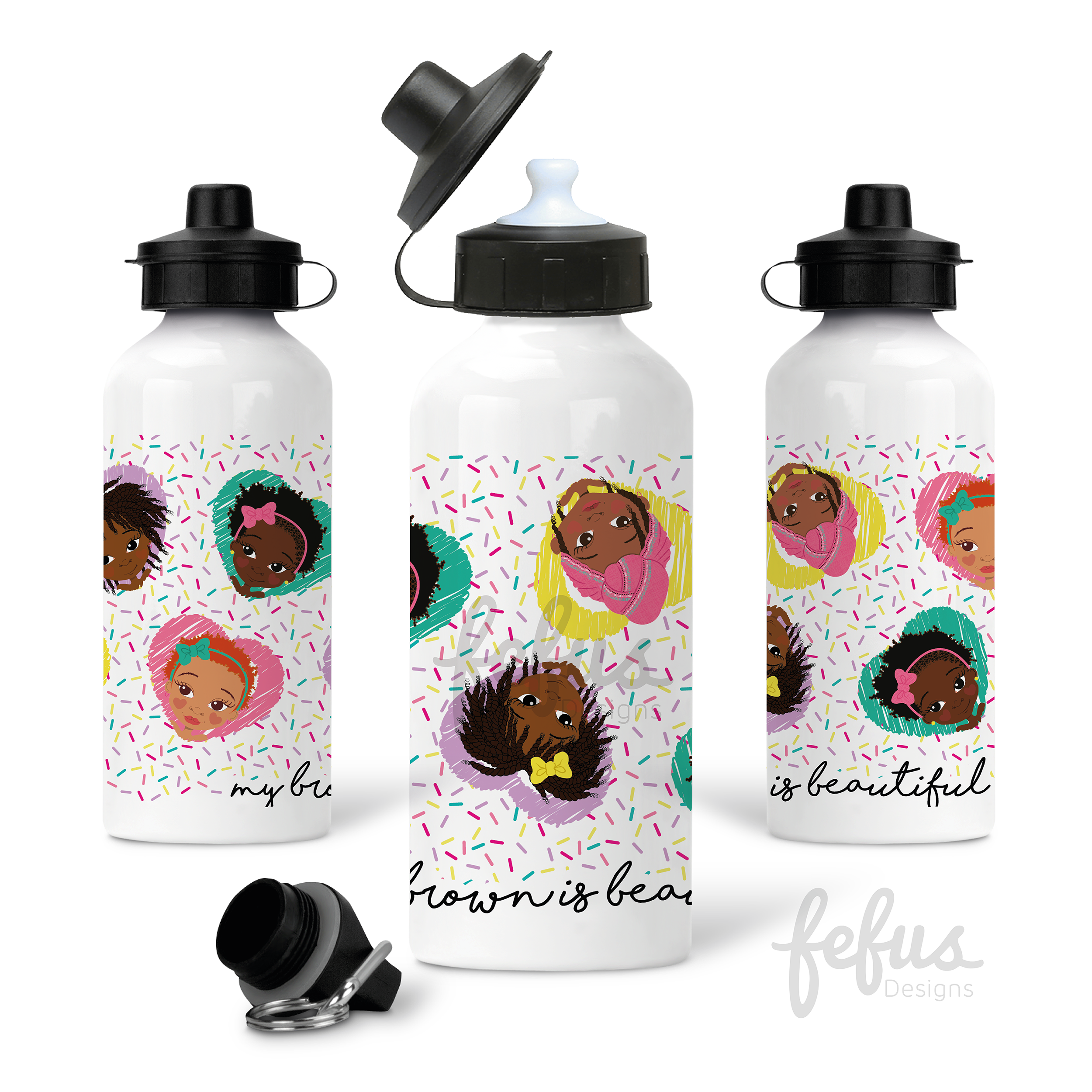 Sprinkles Aluminium Water Bottle | Fefus Designs