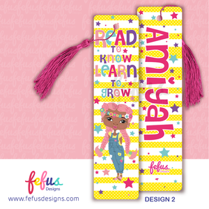 Personalised Girls Bookmark by Fefus Designs