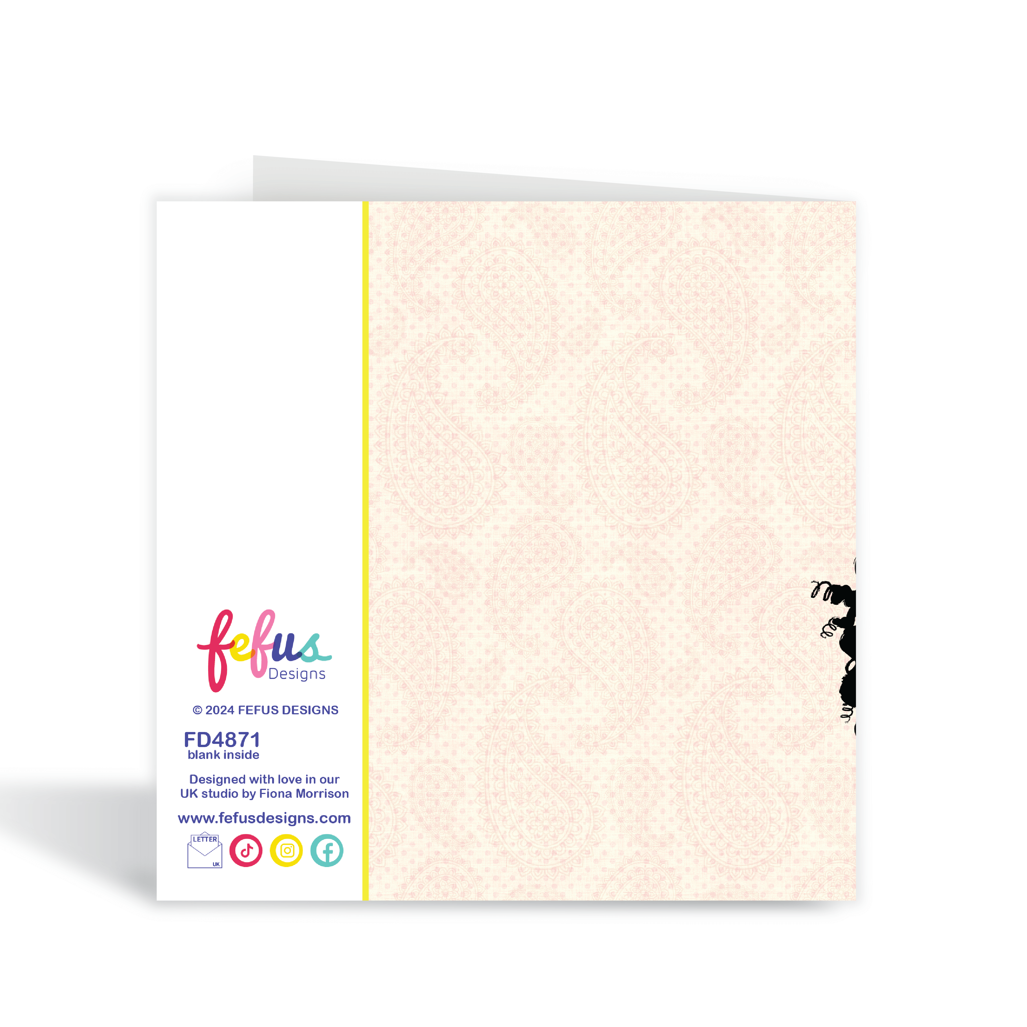 Blindian (Black & Asian) Beauty Girls Affirmation Birthday Card | Fefus Designs 71