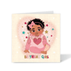 Blindian Baby Girl Birthday Card - Celebrate Diversity and Inclusion | Fefus Designs 73