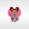 BE YOU lil Puff Girl Individual Die Cut Sticker | Fefus Designs