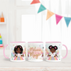 Ariyonna Melanin Fairy Girl Magic Ceramic Mug | Empowering Girls Gift | FEFUS DESIGNS