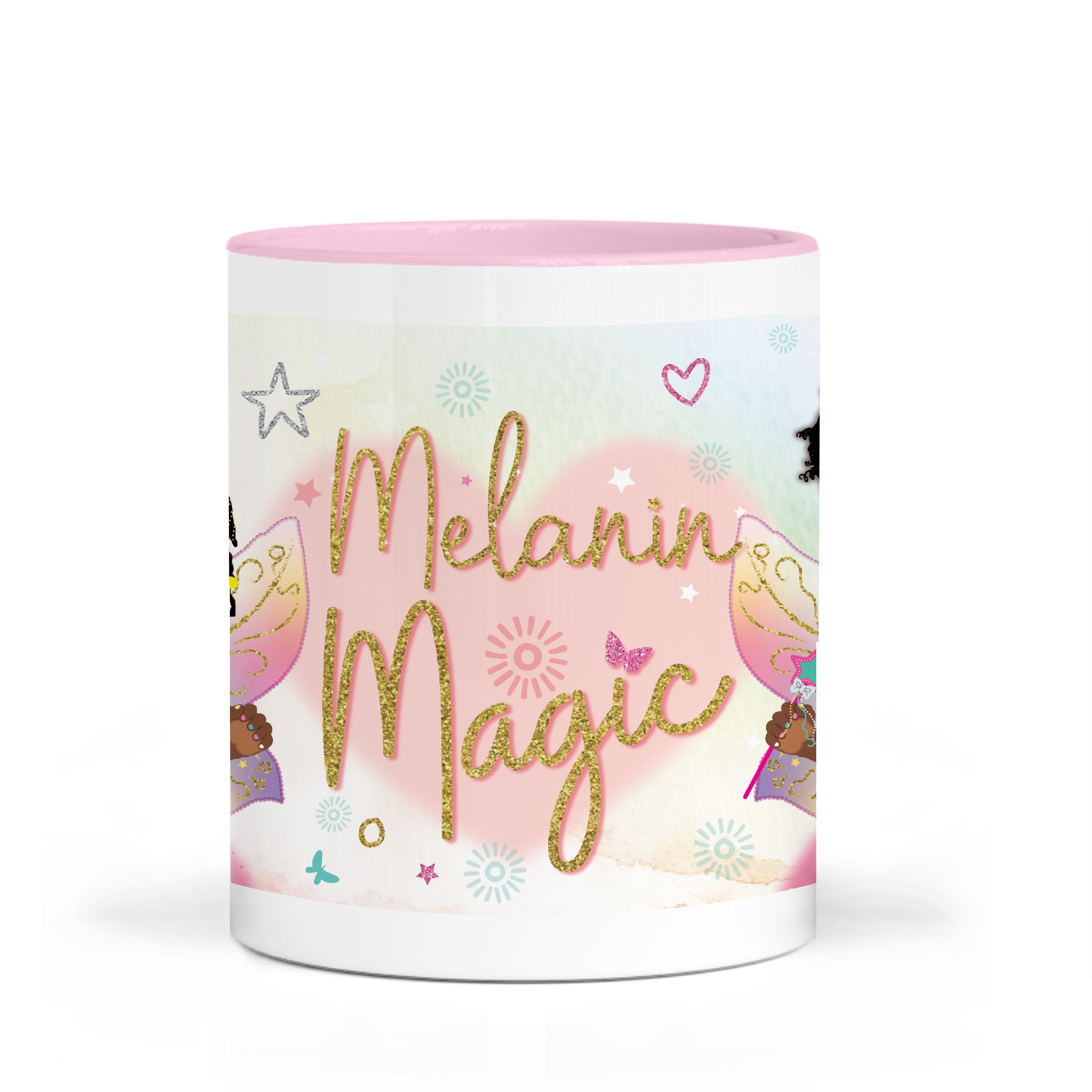 Ariyonna Melanin Fairy Girl Magic Ceramic Mug | Empowering Girls Gift | FEFUS DESIGNS