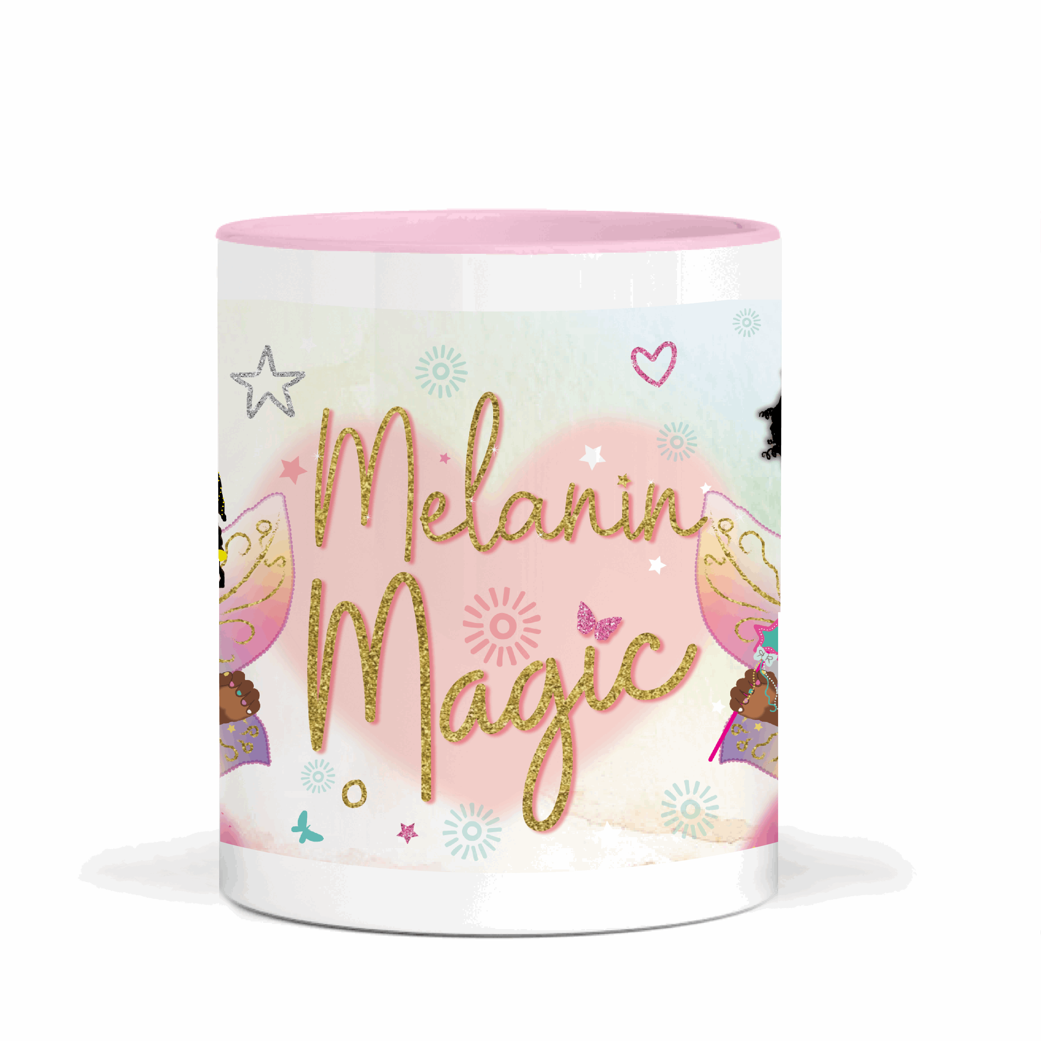 Ariyonna Melanin Fairy Girl Magic Ceramic Mug | Empowering Girls Gift | FEFUS DESIGNS