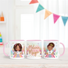 Biracial Fairy Girl Magic Ceramic Mug | Empowering Girls Gift | FEFUS DESIGNS