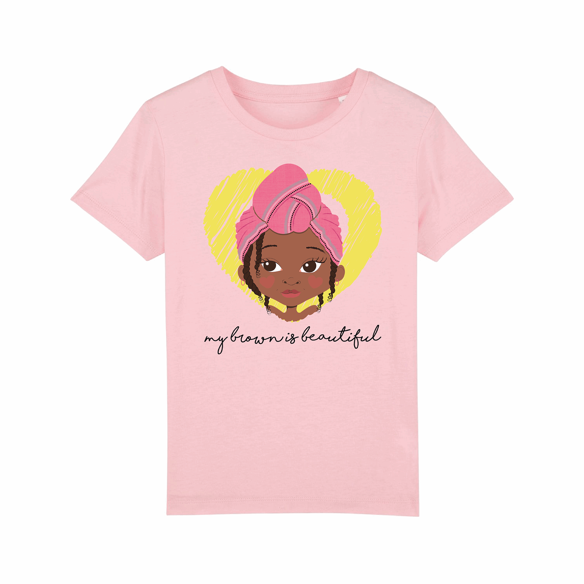 Amiyah - MY BROWN IS WRAP GIRLS TEE | Fefus Designs