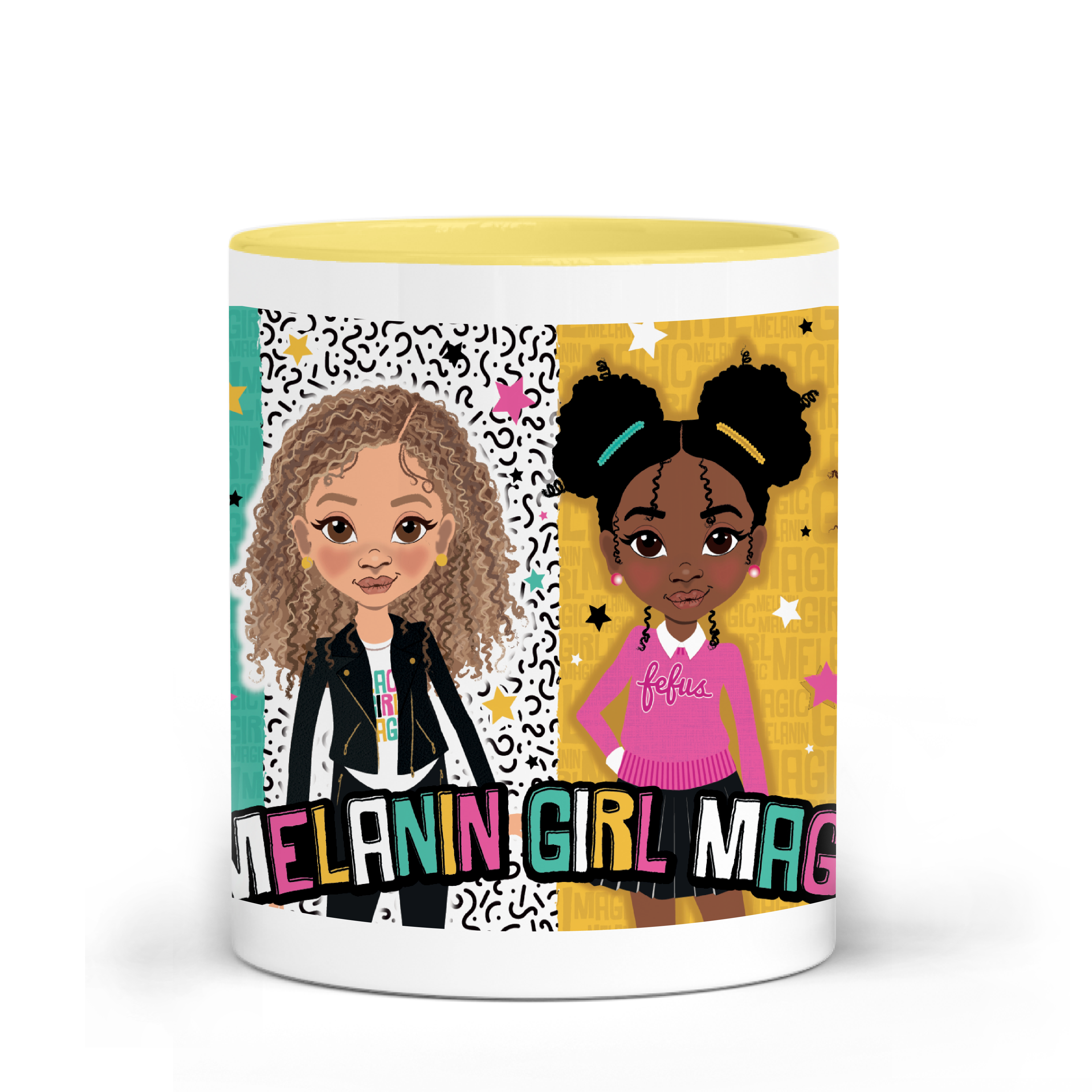 Melanin Girl Magic Ceramic Mug | Empowering Girls Gift | Girls Birthday & Christmas Present