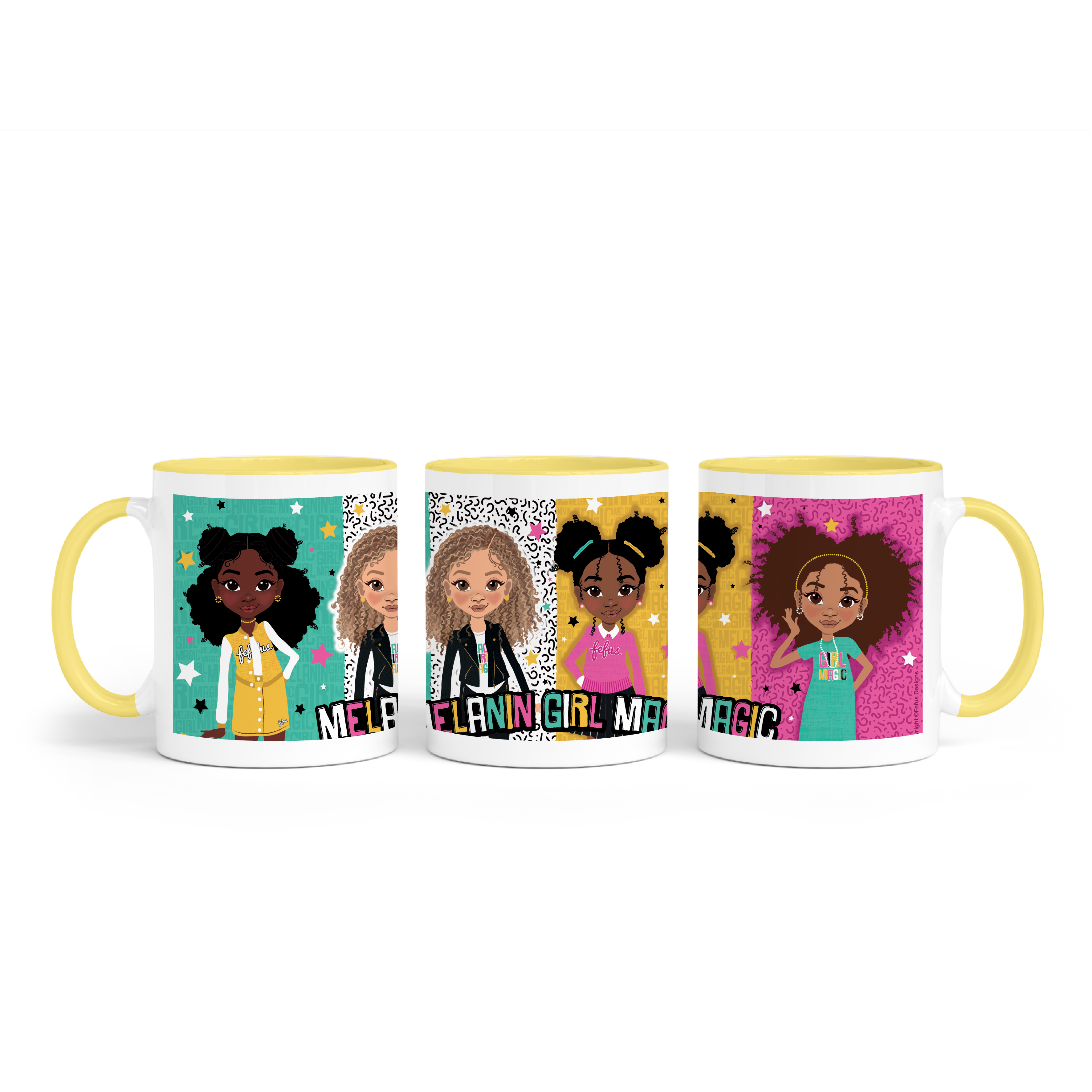 Melanin Girl Magic Ceramic Mug | Empowering Girls Gift | Girls Birthday & Christmas Present