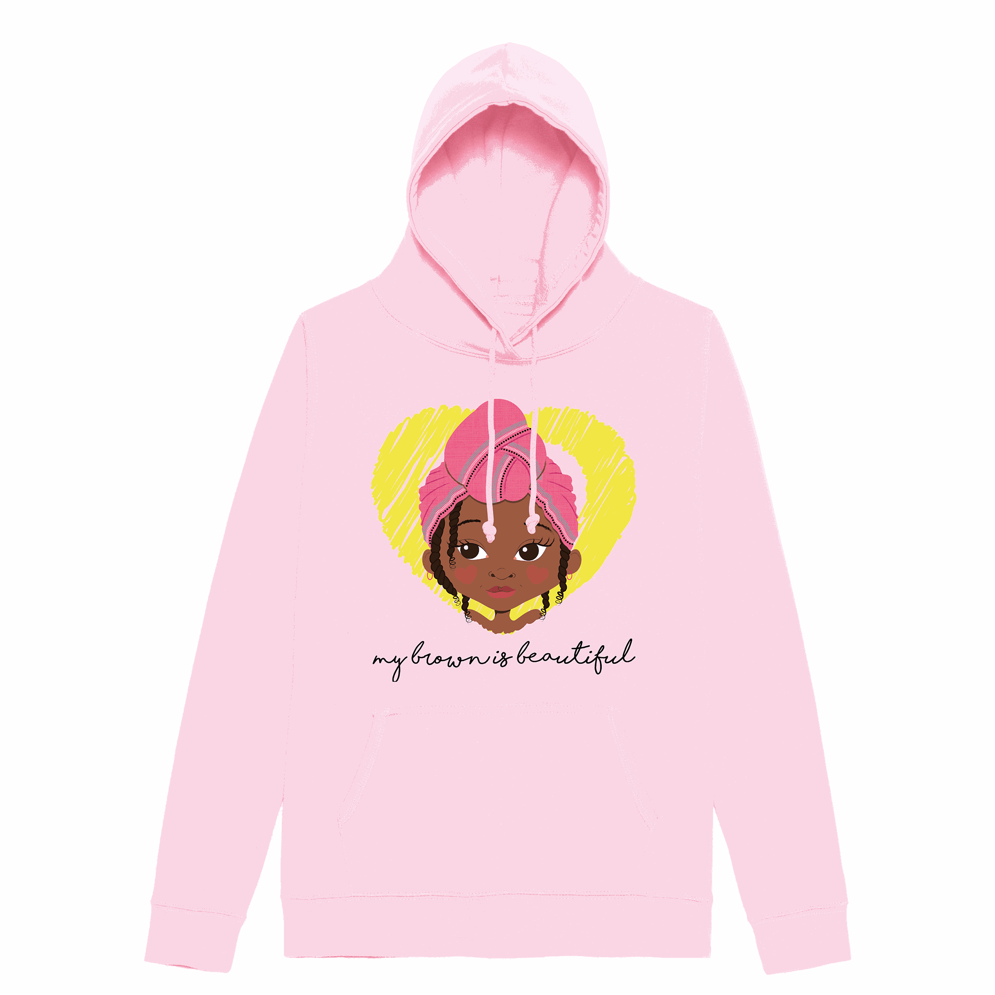 Amiyah - My brown is Wrap Girl Adults Hoodie | Fefus Designs