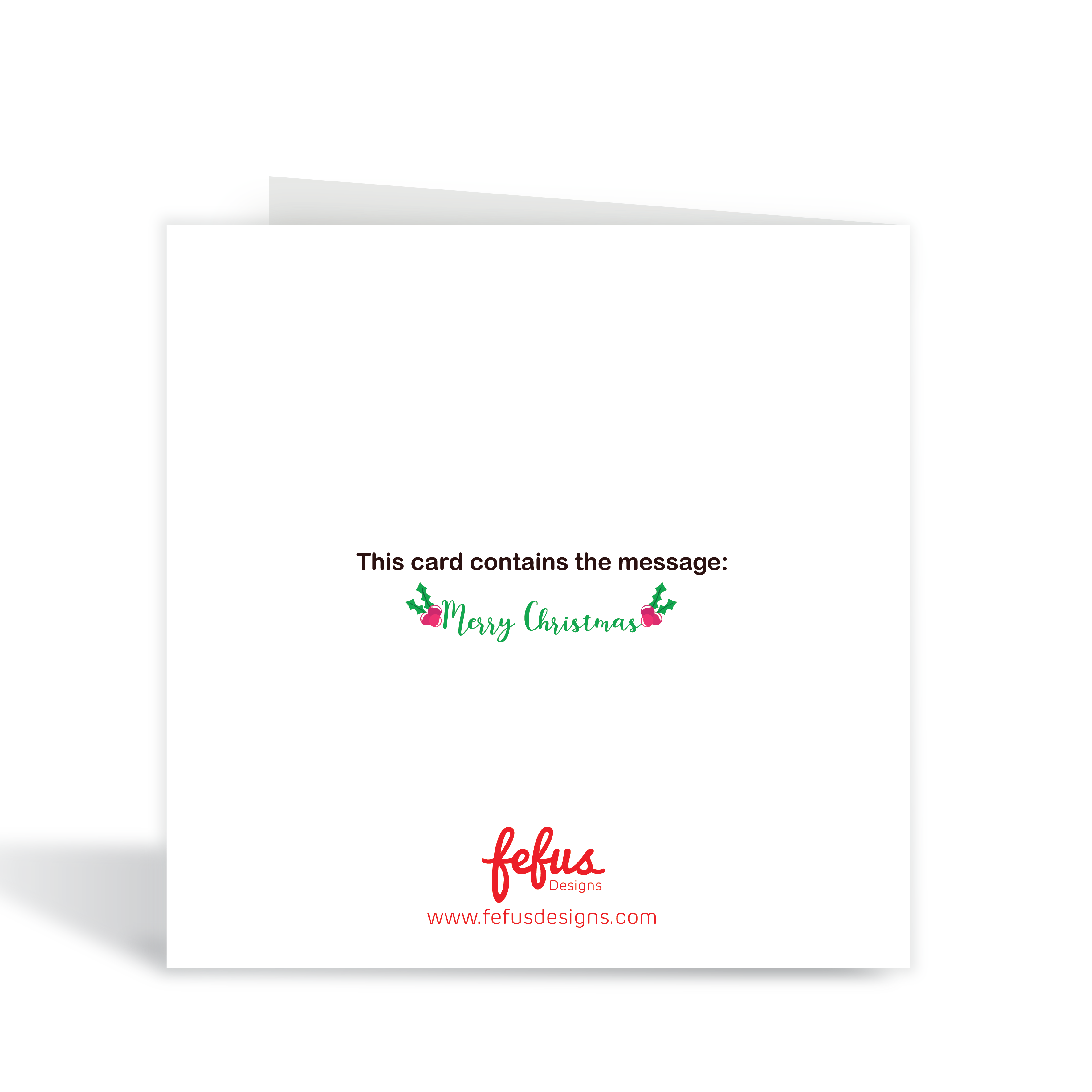 Biracial Girl Christmas Card | Diverse Kids Holiday Card by Fefus Designs