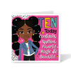 Black girl 10th birthday card with Fulani pigtails and pink affirmation design
