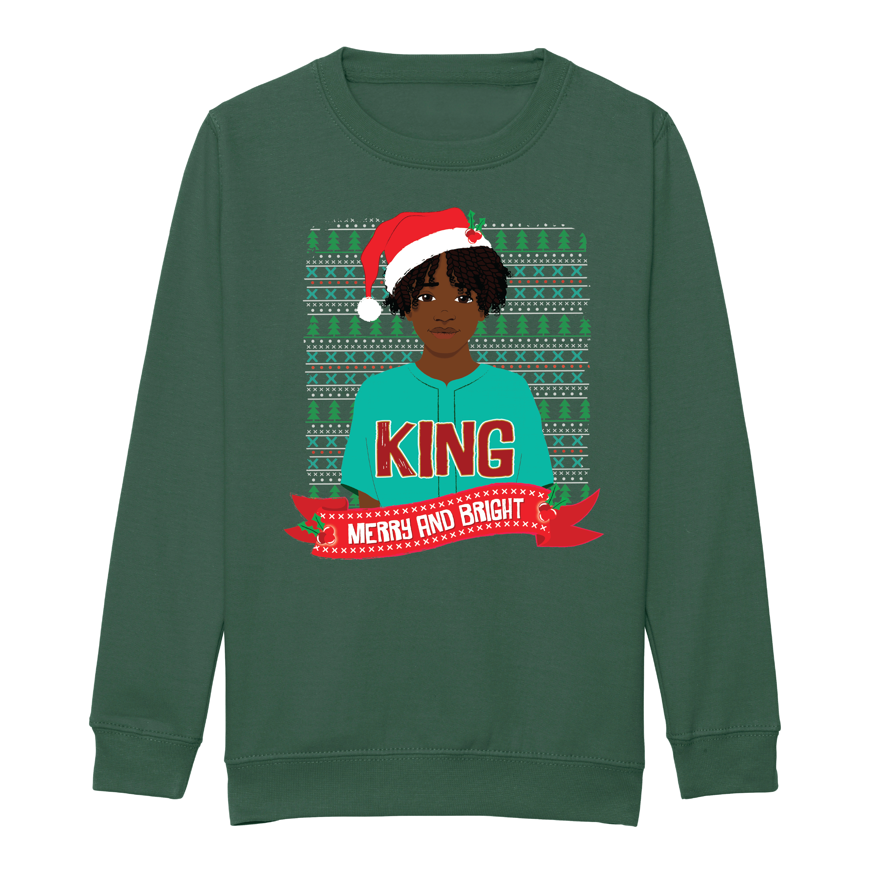 Brown Boy Christmas Sweatshirt – Holiday Jumper | Fefus Designs