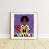 Kyrese - BROWN BOY JOY FOOTBALL WALL ART | Fefus Designs