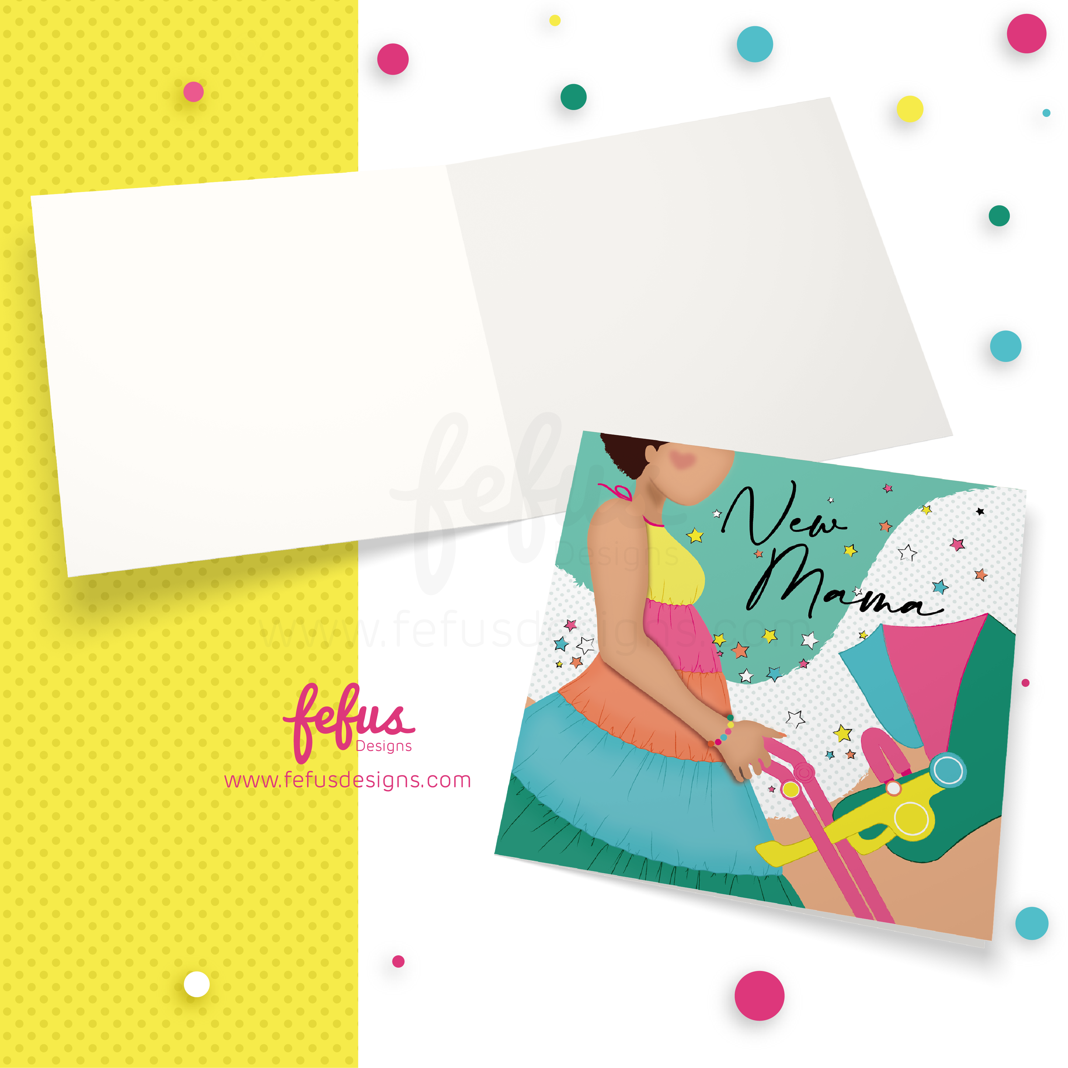 New Mama Greetings Card for Diverse Parents-to-Be | Congratulations & Encouragement Card"