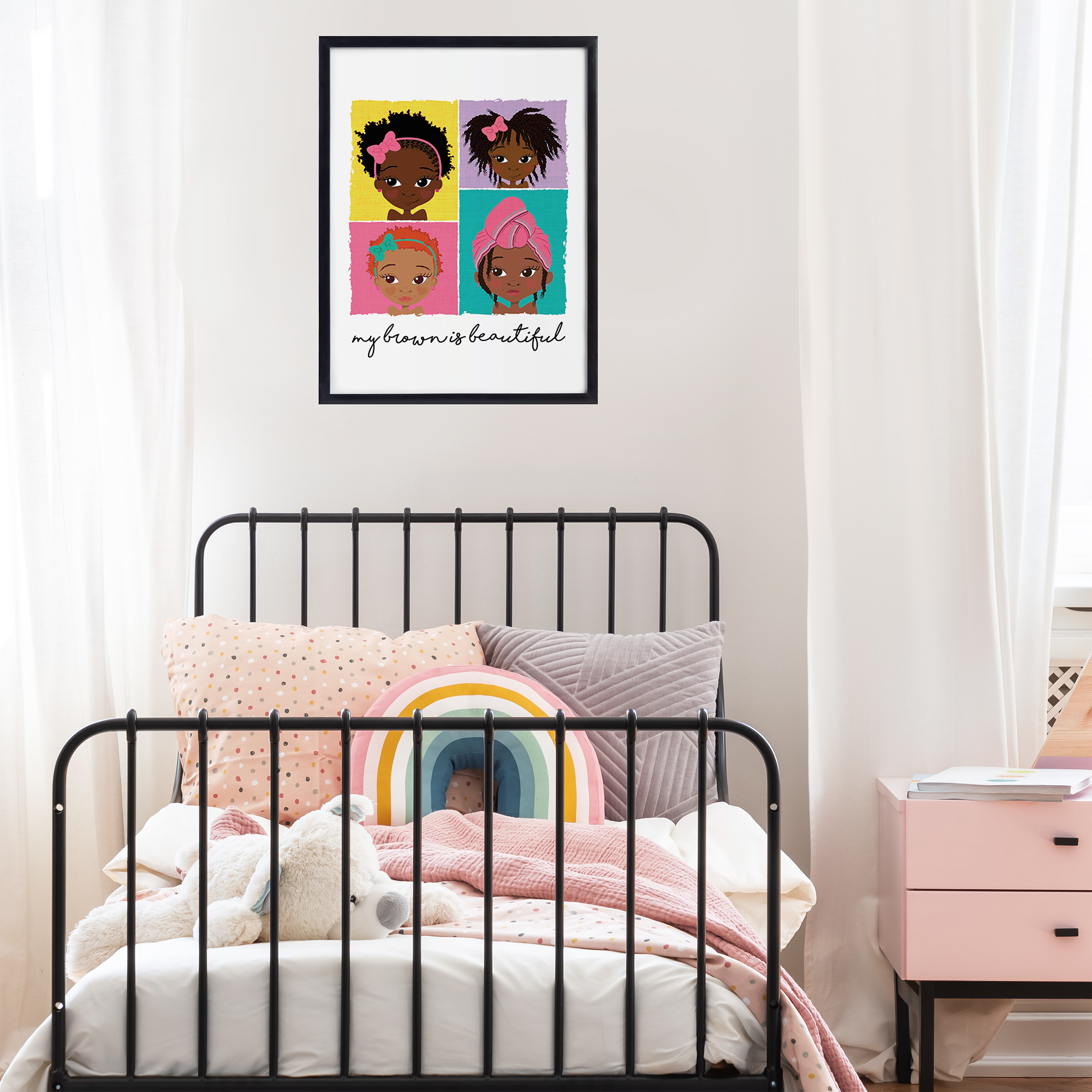 Inclusive kids wall art promoting self-love and confidence