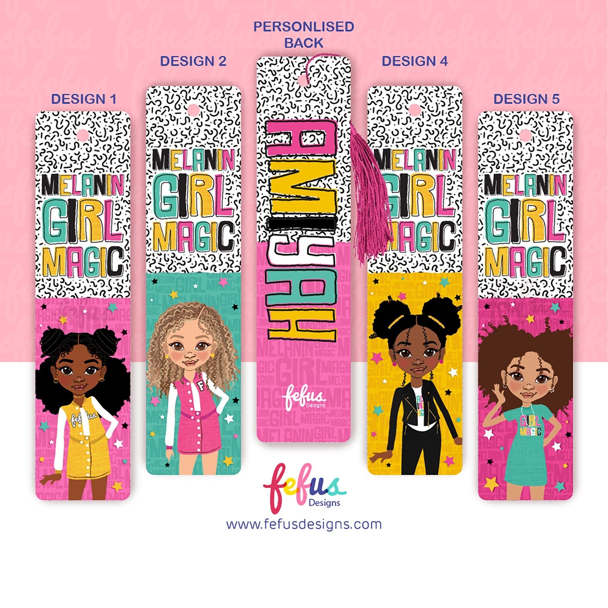 Empower Young Readers with Personalised Girls Bookmark | Diverse Books | Black Girl Magic | Bookish Gift | Metal Bookmark for Bookworms