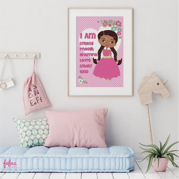 Princess Affirmation Wall Art v2 | Fefus Designs