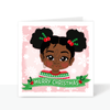 Toddler Black Girl Magic Christmas Card  | Fefus designs