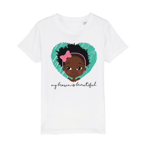 MY BROWN IS PUFF GIRLS TEE | Fefus Designs